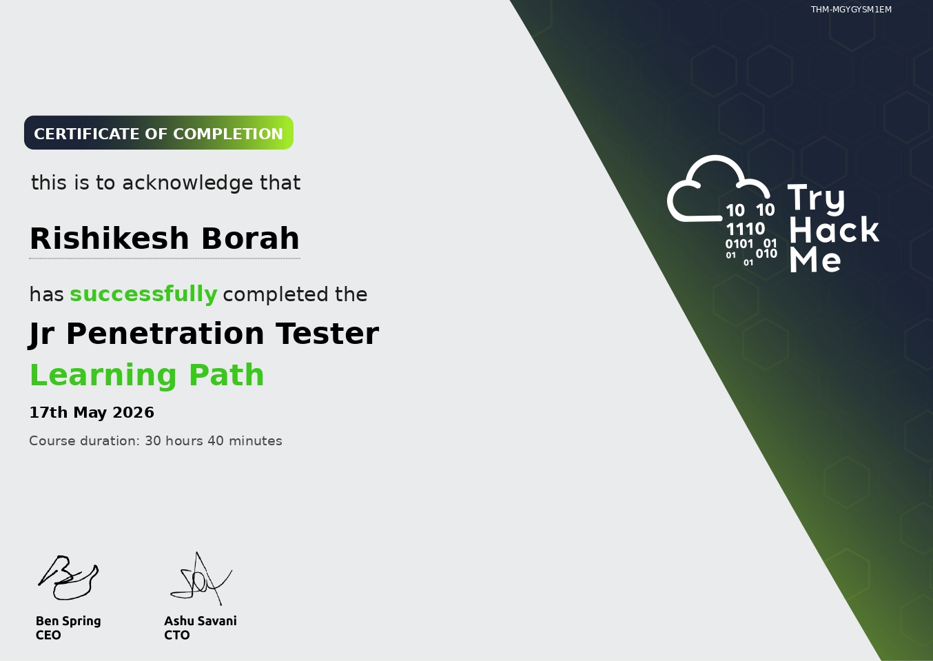 Jr Penetration Tester Learning Path